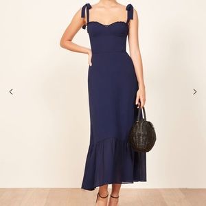 Reformation Nikita Dress In Navy